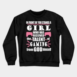 E-Sports Gaming Gamble Girl Team Video Games Crewneck Sweatshirt